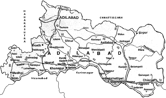 Maps of Adilabad 