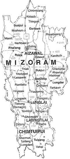 Maps of Mizoram