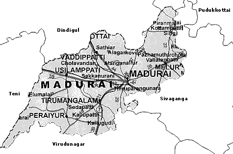 Map of Madurai